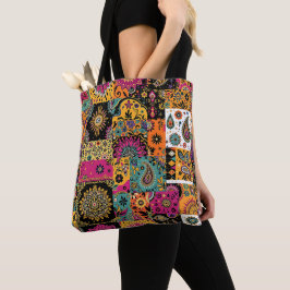 Bohemisches Patchwork Mandala und Paisley Pattern