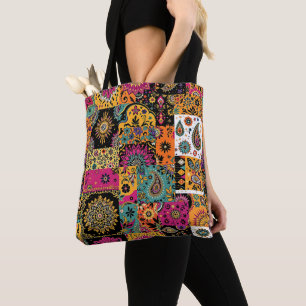 Bohemisches Patchwork Mandala und Paisley Pattern
