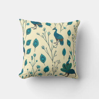 Bohemisches Pfauenflorentdesign Kissen