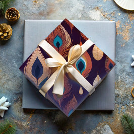 Bohemisches Pfauenfutter für Naturliebhaber Geschenkpapier