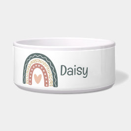 Bohemisches Rainbow Monogram Pet Fütternd Napf