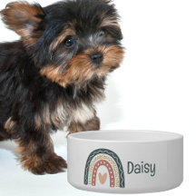 Bohemisches Rainbow Monogram Pet Fütternd