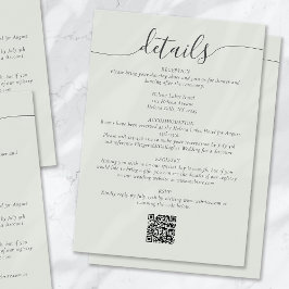 Bohemisches Skript Einfache Hochzeitsdetails Begleitkarte
