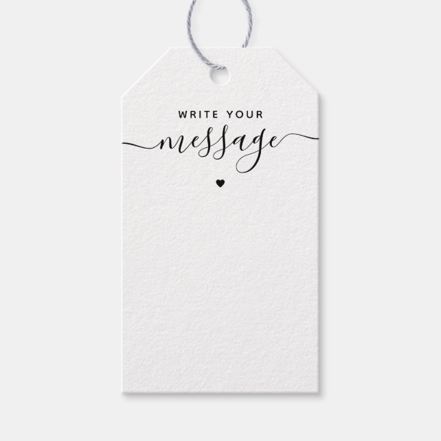 Bohemisches Skript Einzigartiges Gästebuch Geschenkanhänger (Vorderseite)