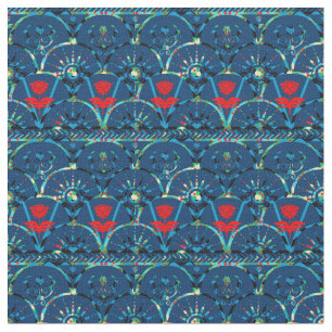 Bohemisches Tapestmuster, dunkles Aquamarines Gewe Stoff