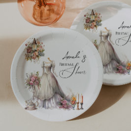 Bohemisches Viktorianisches Hochzeitskleid Tee Bra Pappteller