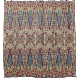 Bohemisches Vintages Paisley BOHO Lila blaues Must Duschvorhang