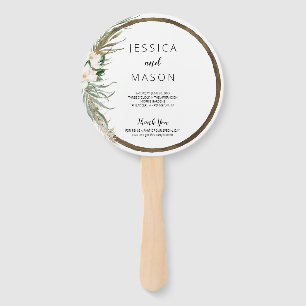 Bohemisches Wreath Wedding Fan Programm Fächer