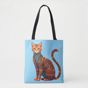 Bohemistische Katzenkunst Farbige Stammeskatze
