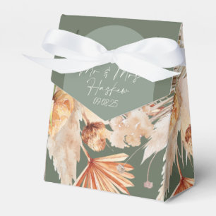 Bohenian boho Salbei, grünes Brautparty askew Geschenkschachtel