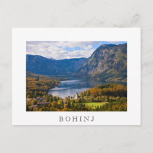 Bohinj-See in Slowenien im Herbst Postkarte