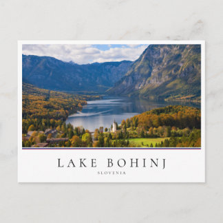 Bohinj-See in Slowenien im Herbst Postkarte