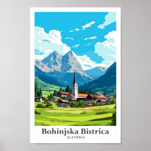 Bohinjska Bistrica Slowenien Reisevorführung Poster