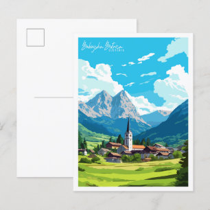 Bohinjska Bistrica Slowenien Vintage-Reise Postkarte