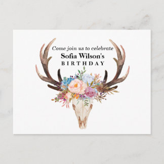 Böhm, Schädel von Bullen, Geburtstag Einladung Pos