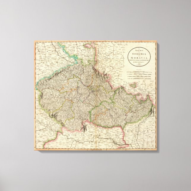 Böhmen, Mähren Leinwanddruck (Vorderseite)