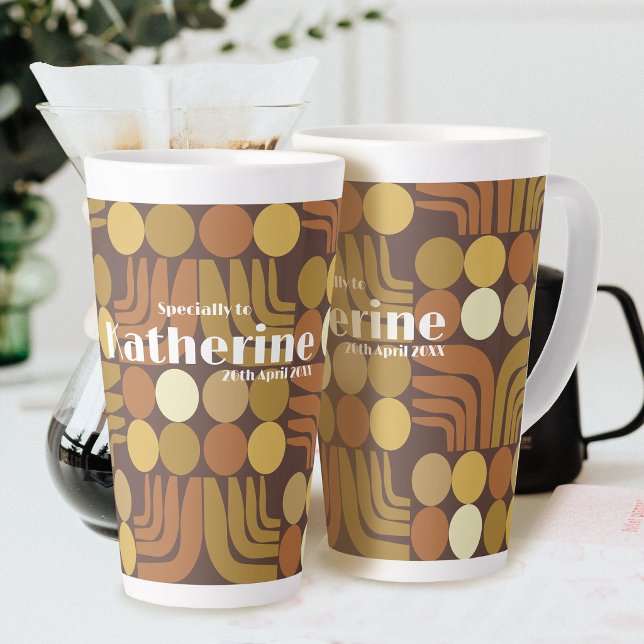 Böhmisch Dunkelbraun Milchtasse (Bohemian Dark Brown Latte Mug)