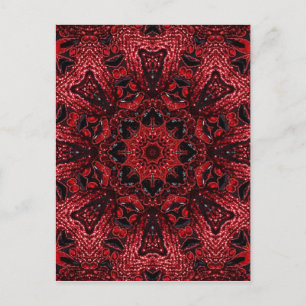 Böhmisch-marokkanischer Maroon-Borgade-Mandala Postkarte