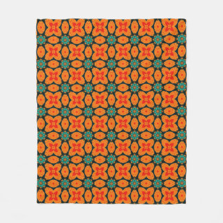 Böhmisch-Marokkanisches Geometrisches Blumenmuster Fleecedecke