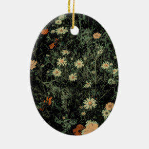 Böhmisch-Schwarze Wildblume Keramik Ornament