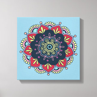 böhmische, blumengeschmückte Leinwand
