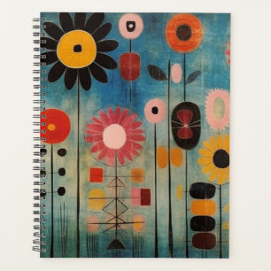 Böhmische bunte Blumen Planer