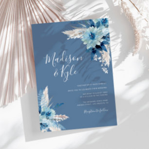 Böhmische Hochzeit mit blühenden Blumen Einladung