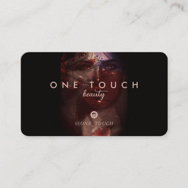 Böhmische Porträt Schönheit horizontal Visitenkarte (Vorderseite)