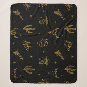 Böhmische Symbole: westliche Vintage-Magie Sherpadecke