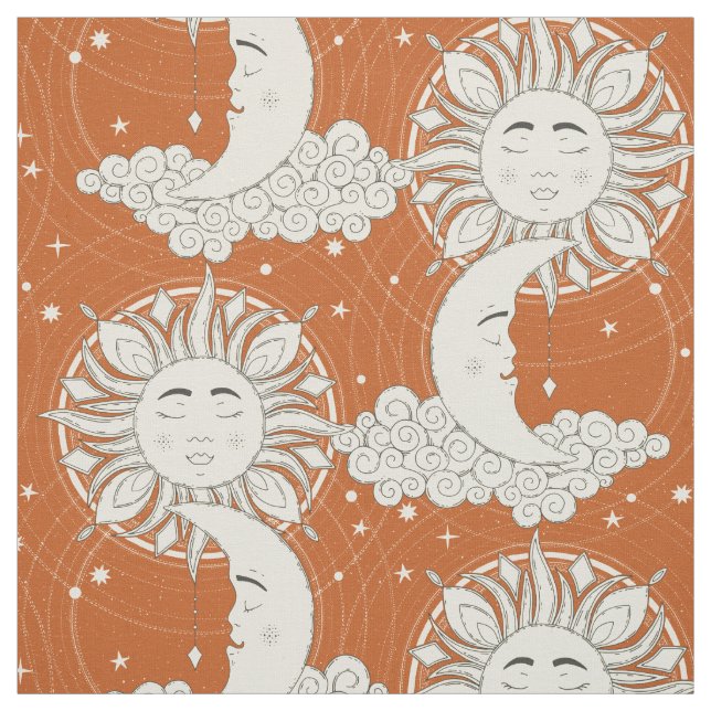Böhmische Träume orange Stoff (Muster)