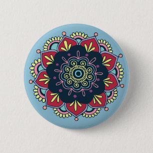 böhmischer Blumenknopf Button