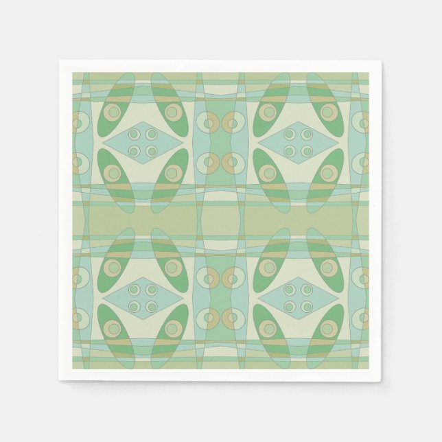 Böhmischer Chintz neue grüne Olive Serviette (Vorderseite)