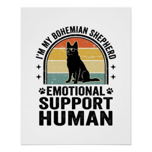 Böhmischer Schäferhund Emotionaler Unterstützungsm Poster