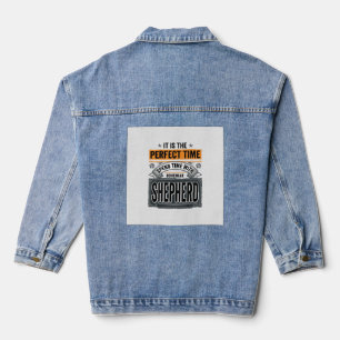 Böhmischer Schäferhund Vintage-Hundefreund-Typogra Jeansjacke