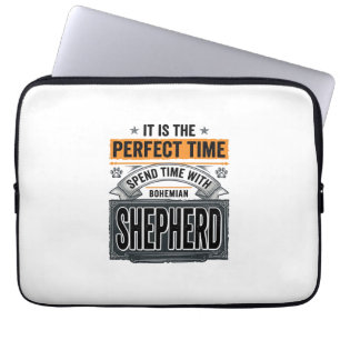 Böhmischer Schäferhund Vintage-Hundefreund-Typogra Laptopschutzhülle