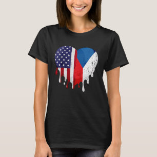 Böhmisches Erbe Monat Tschechien Flaggenstaat Herz T-Shirt