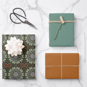 Böhmisches Medaillon-Design Geschenkpapier Set