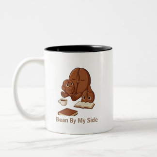 Bohne an meiner Seite Kaffebohnen-Familie Vatertag Zweifarbige Tasse