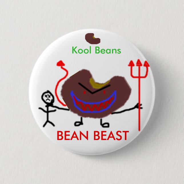 Bohne, Bohne, Kool Bohnen, BOHNEN-TIER Button (Vorderseite)