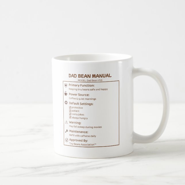 Bohne ruhig süße Kaffeebohne  Kaffeetasse (Rechts)