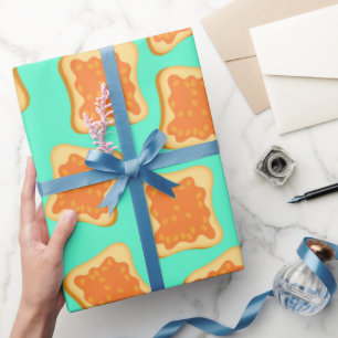 Bohnen auf Toast Funny Breakfast Gemustert Geschenkpapier