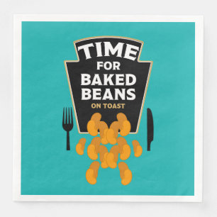 Bohnen auf Toast Serviette