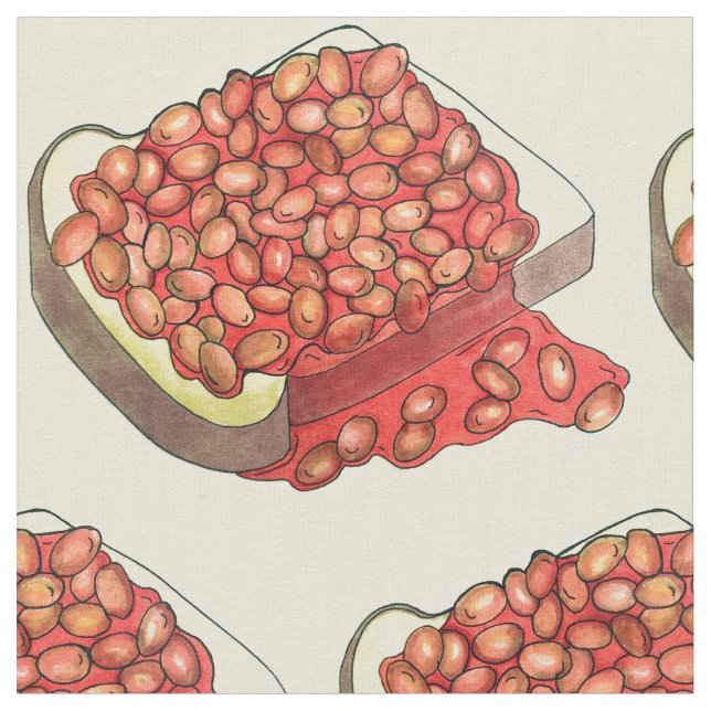Bohnen auf Toast UK British Cuisine Food Stoff (Nahaufnahme)