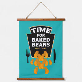 Bohnen auf Toast Wandteppich Mit Holzrahmen