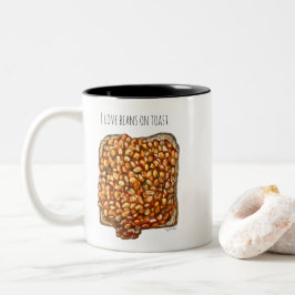 Bohnen auf Toast Zweifarbige Tasse