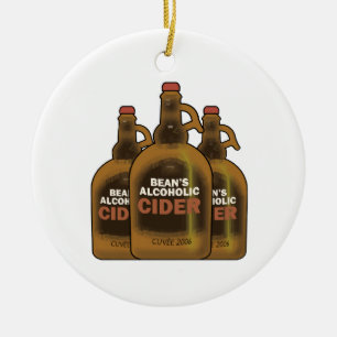Bohnen-Cider Keramik Ornament