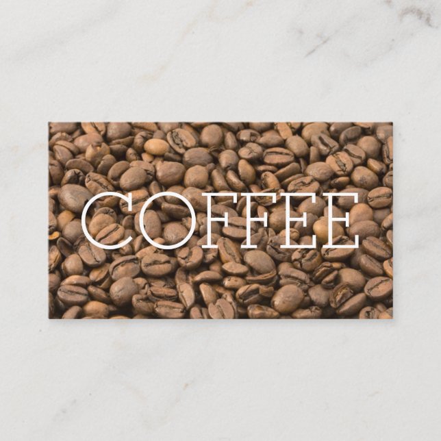 Bohnen-einfache große Wort-Kaffee-Loyalität Treuekarte (Vorderseite)