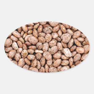 Bohnen Ovaler Aufkleber