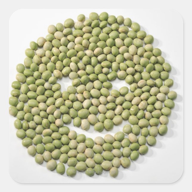 Bohnen, Sojabohnen, Lebensmittel Quadratischer Aufkleber (Vorderseite)