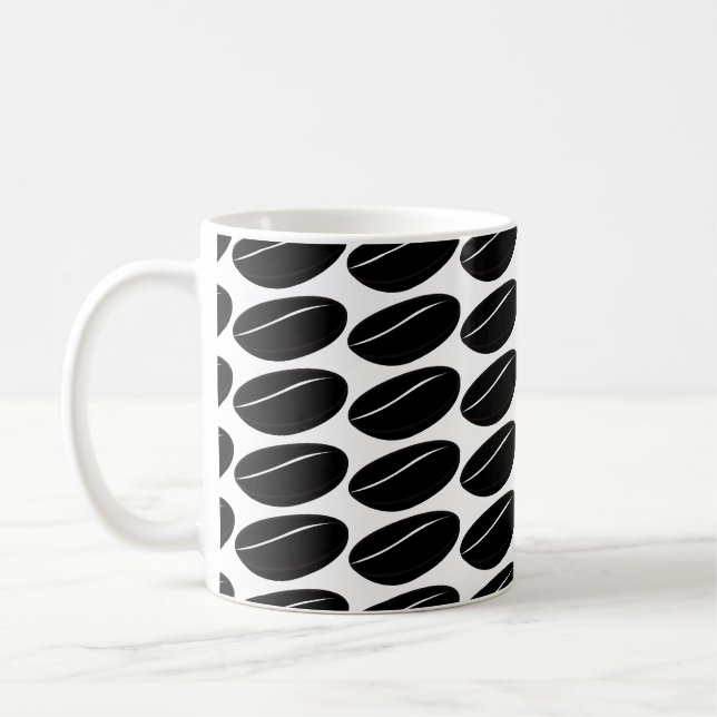 Bohnenkaffee Schwarz – Kühnes minimalistisches Kaf Kaffeetasse (Links)